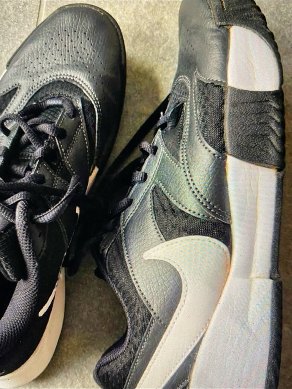 Nike Kids Black and White Low-Top Sneakers